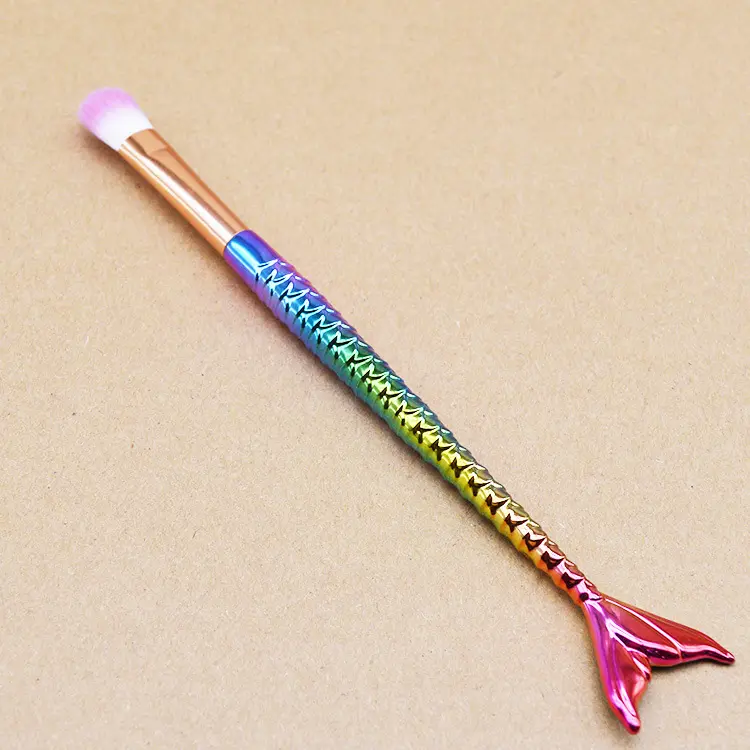 Mermaid Eyeshadow Brush Small Fish Tail Makeup Brush Nose Shadow Brush Blending Brush Beauty Tool Single Piece