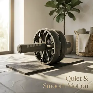 Ab Roller Wheel with Knee Mat Core & Abdominal Workout Equipment for Home Gym Heavy Duty Abs Trainer for Men Women Premium Quality Durable Easy to Use Compact Lightweight