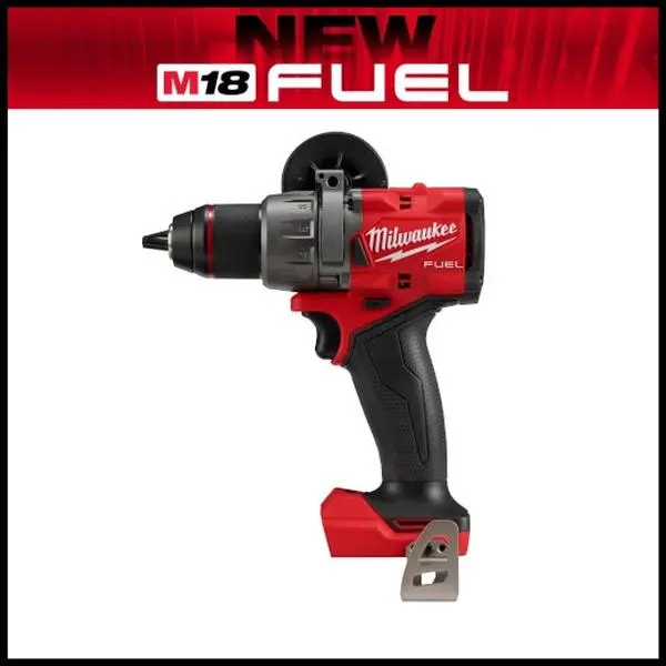 Milwaukee 2904-20 M18 FUEL™ 1/2" Brushless Cordless Hammer Drill/Driver - Cordless Power Drill with Metal Chuck, Battery Packs, Enhanced Safety for Power Tools Applications