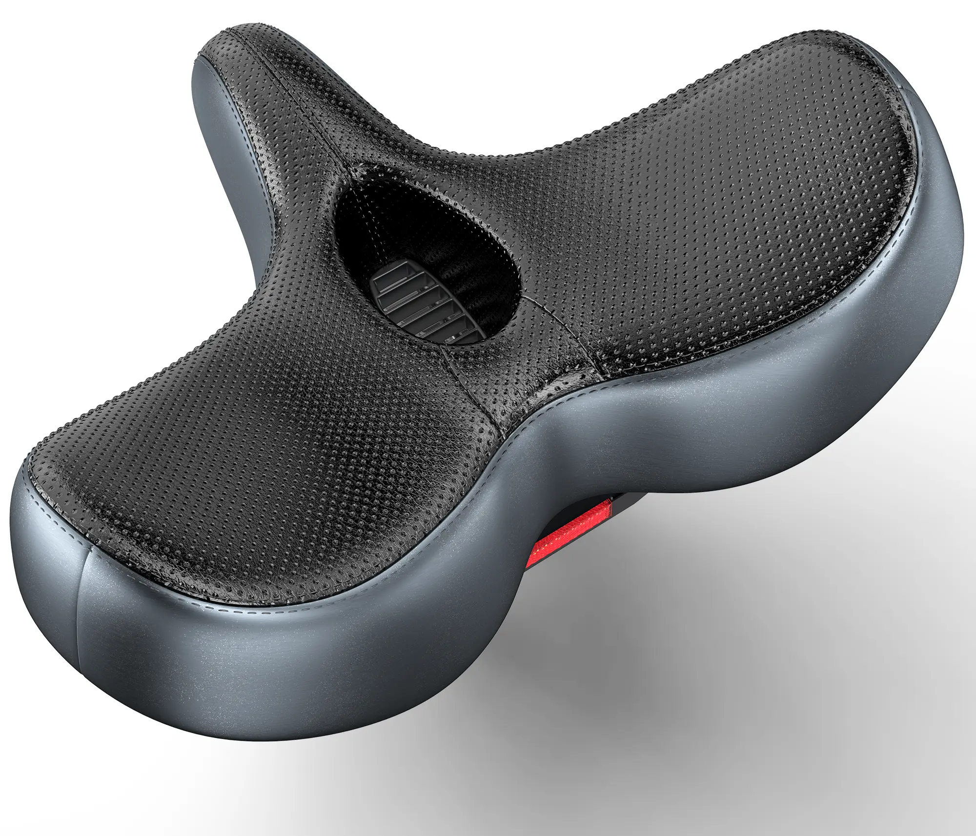 ipow Ergonomic Oversized Bike Seat for Men & Women, Winged PVC Leather Bicycle Saddle with High Elasticity Foam, Waterproof & Shock Proof for Indoor Outdoor Bike Riding, Memory Foam, Unisex, Universal Fit, Dual Springs, Extra Wide, Wing, Back Arched, 14.4