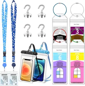 Mothers Day Gift 12 Pcs Royal Caribbean Cruise Essentials Kit Include Retractable Cruise Lanyards for Ship Card, Luggage Tags Holder, Waterproof Phone Pouch, Magnetic Hook for Royal Caribbean & Celebrity Cruise Lines