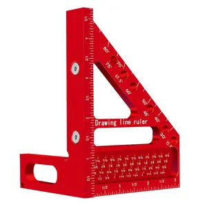 3D Multi-Angle Carpenter Hole Scribing Ruler, Aluminum Alloy Multi Angle Measuring Ruler, 22.5-90 Degree Woodworking Protractor, Versatile Woodworking Tool for Engineer Carpenter Crafting