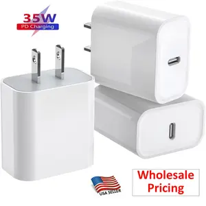 USB C Charger Block,3-Pack Port USB C Fast Charging Block, Type C Wall Charger Plug for iPhone 16/15/14/13/12/11/ Pro Max/Plus/Xs Max/XR/X,iPad Pro (35W)