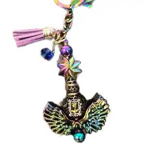 Customized Beaded Key Chains with Various Designs, charms and tassels for Fashion Accessories