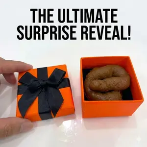 Funny Prank Gift Box with Realistic Faux Feces - Ultimate April Fools' Day Surprise & Birthday Gag Gift, Hilarious Novelty Toy for Friends, Office Parties & Prank Wars