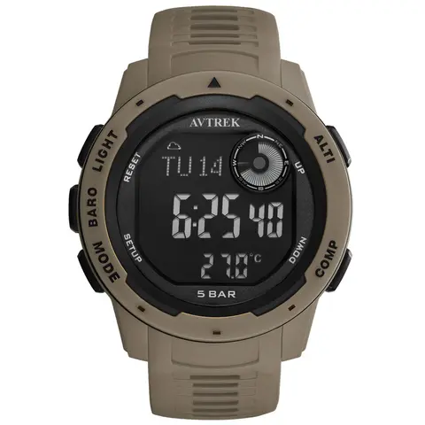 AVTREK Men's Trendy Multifunctional Tactical Sport Watch - Men's Accessories, Waterproof Wristwatch with Luminous Dial, Altimeter, Compass, Stopwatch, 50M Water Resistance for Outdoor Hiking, Camping, Him Gifts