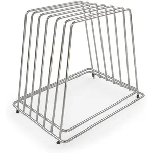 NSF Stainless Steel Commercial Cutting Board Rack - Fits 1" Thick Baking Pans & Sheets, Holds 6 Cutting Boards for Kitchen Organizer Storage
