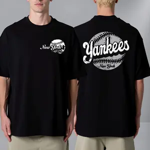 New York Yankees T-Shirt, Distressed Baseball Graphic Tee, Retro Vintage Yankees Shirt, NY Baseball Fan Gift