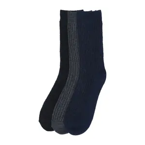 Gaahuu Mens 3-pk Textured Wool Blend Socks