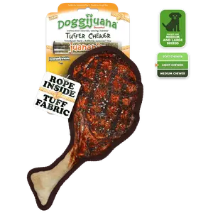 Tuffer Chewer Tomahawk Steak Refillable Dog Toy