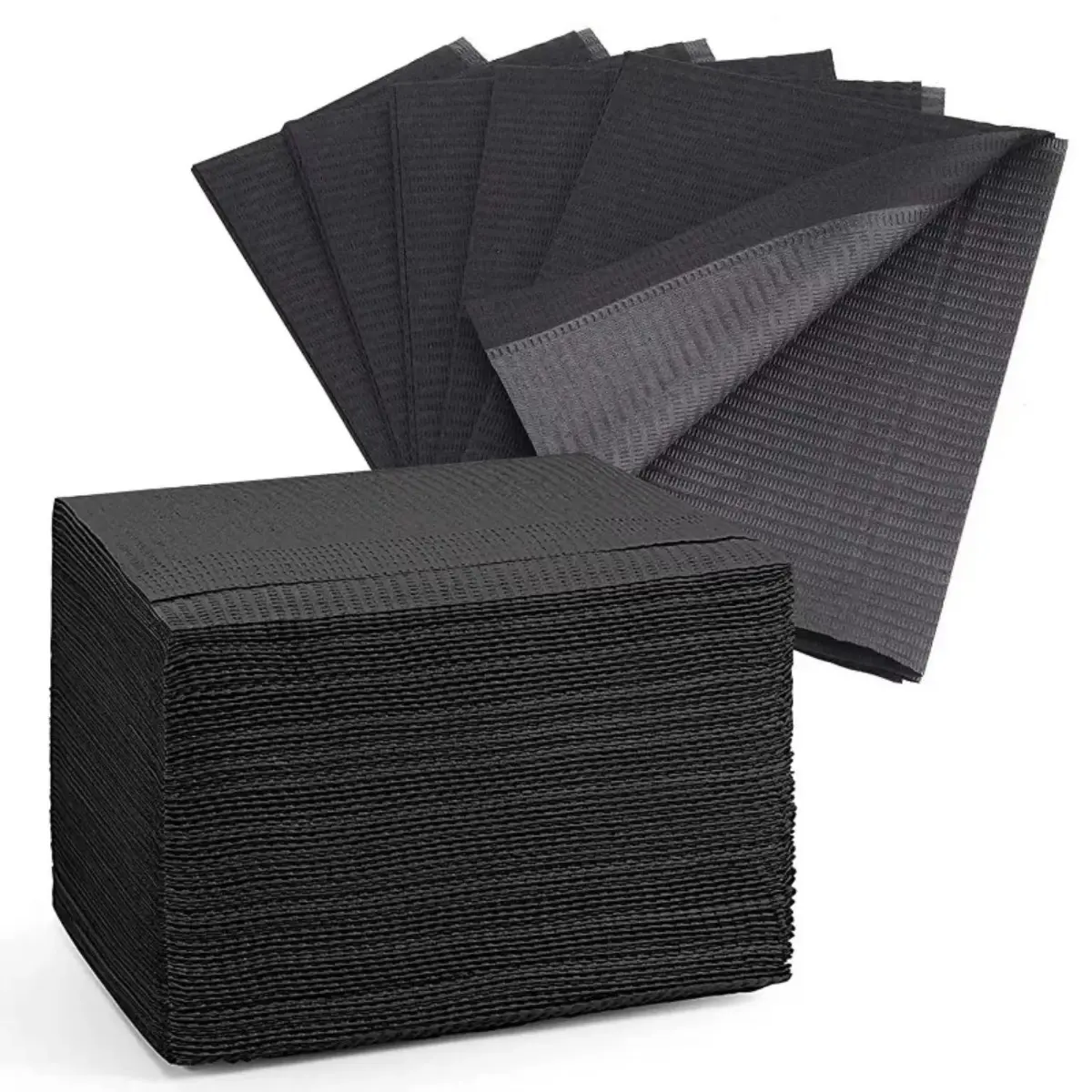Black 125PCS Disposable Tattoo Table Cloths - Multi-Purpose Cosmetic & Beauty Tool Mats, Protective Dustproof Stain-Resistant Workstation Covers for Makeup Tables, Nail Desks