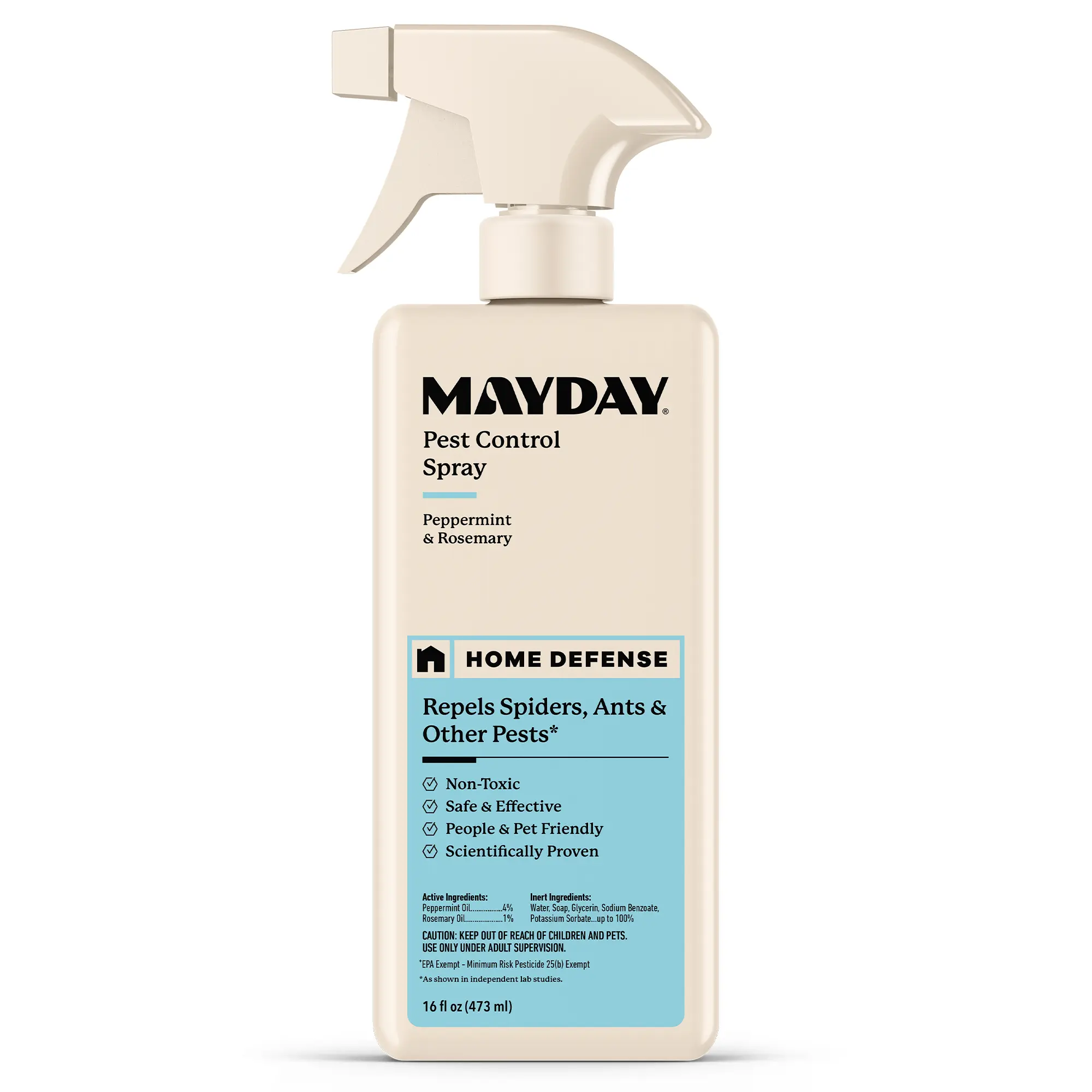 Natural Pest Control Spray - Peppermint, Rosemary Home Use Insect Repellent
