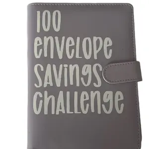 100 envelope Savings Challenge Plastic Notebook