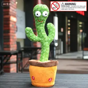 Talkative Dancing Cactus Toy, Singing Swinging Plush Birthday Gift for Girls, Best Selling Cactus Twister Doll, Cute Stuffed Animal