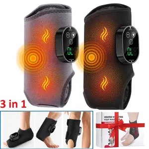 Cordless Foot Ankle Massager Pain Relief with 6 Heat Levels, 3 Vibration Modes