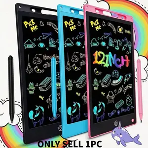 Erasable LCD Writing Board for Kids, Digital Drawing Tablet with Lithium Button Battery, Educational Handwriting Board, Child Art Toy