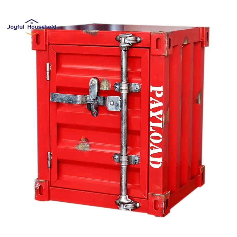 Living Room Bedroom Iron industrial style container iron cabinet storage cabinet bedside table