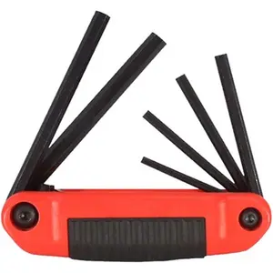 212 MAIN Eklind Tool 269-25611 6-Piece Foldable Ergo-Fold Hex Wrench Set, Large Handle, Composite Grip, Soft Cushion Hex Wrenches