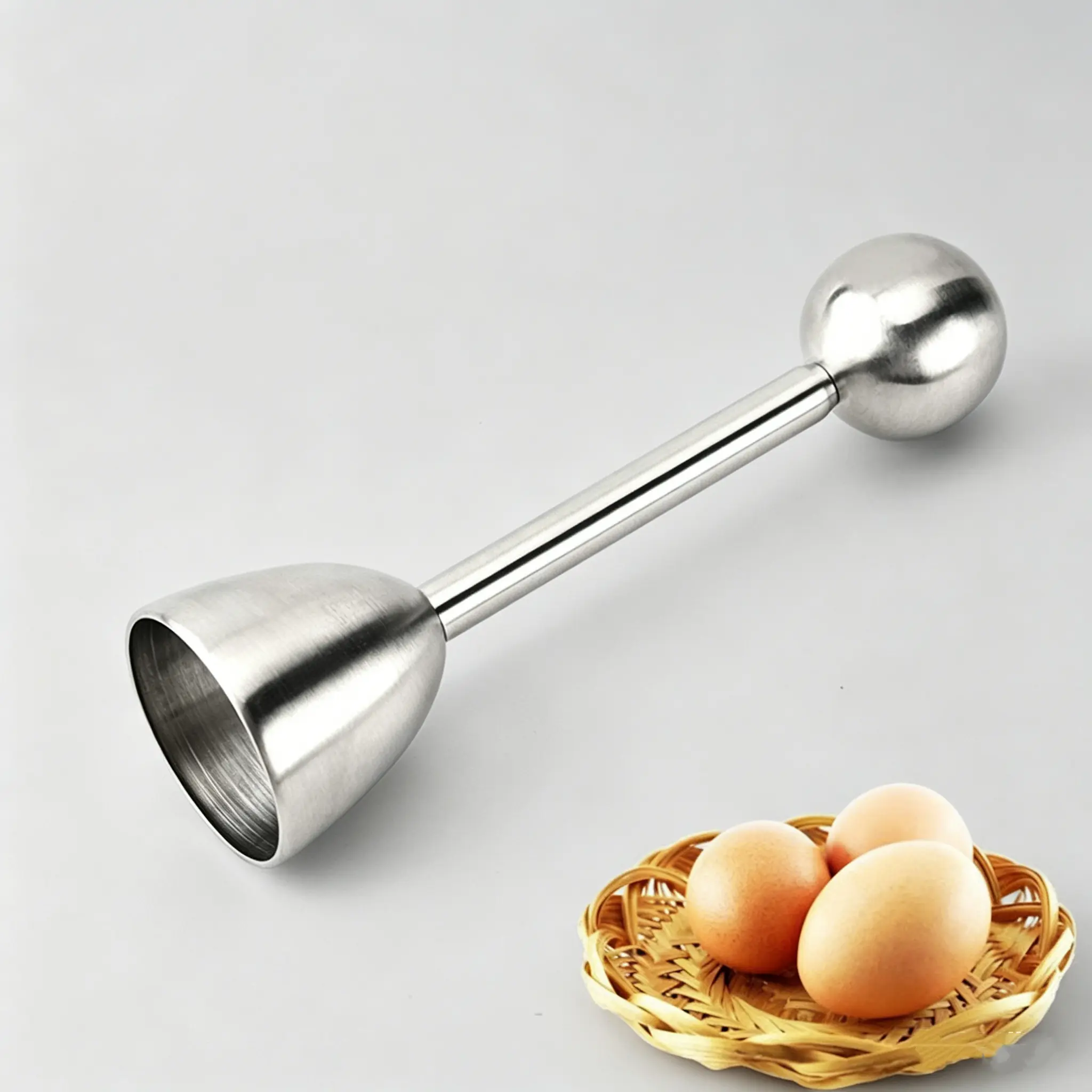 Stainless Steel Egg Cracker & Shell Remover, Multifunctional Kitchen Utensils Gadget