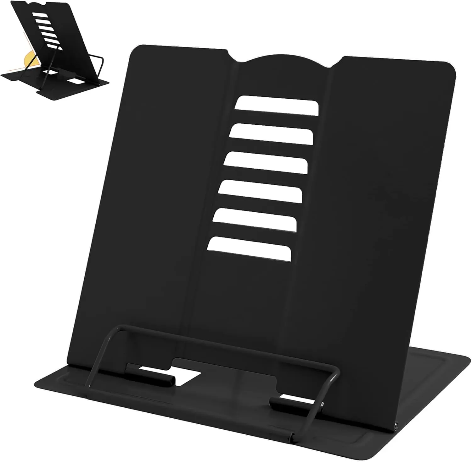 Book Holder Adjustable Book Stand for Reading | Portable & Sturdy For Textbooks Cookbooks Sheet Music Papers Study