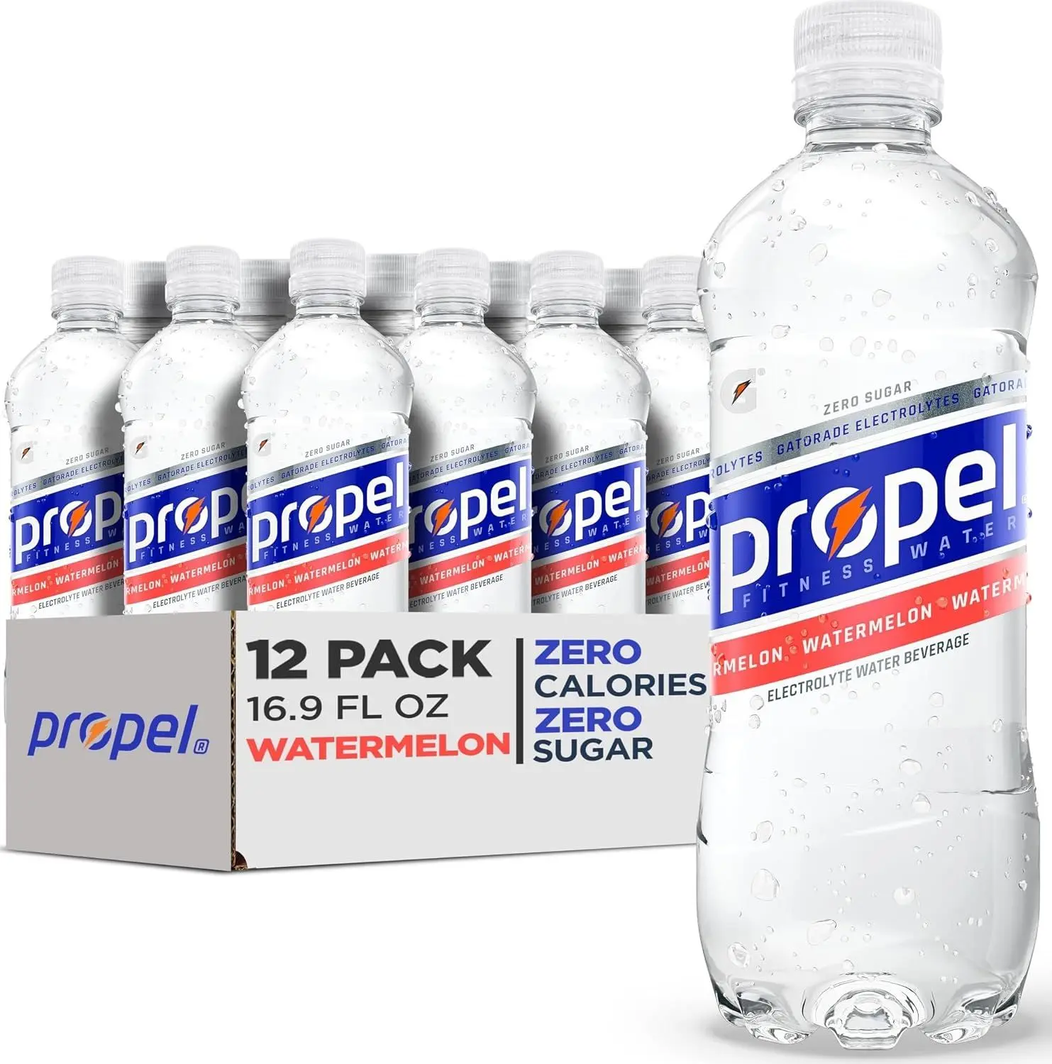 Propel, 3 Flavor Variety Pack, Zero Calorie Sports Drinking Water with Electrolytes and Vitamins C&E, 16.9 Fl Oz (Pack of 12)