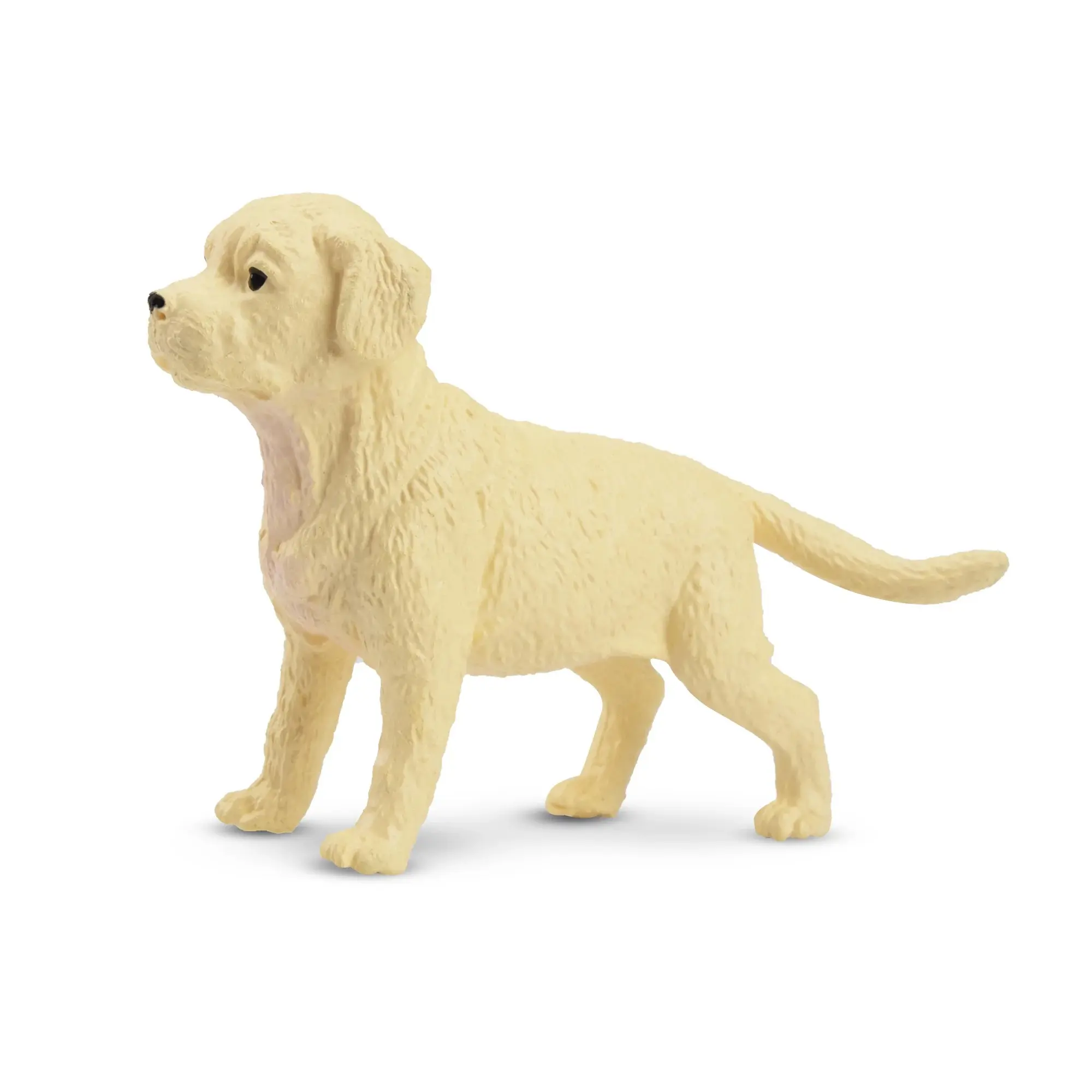Toymany Hand-Painted Plastic Standing White Boxer Puppy Figurine - Unisex Realistic Dog Model, Early Ed. & Montessori Play Toy, Desk & Home Décor Collectible Gift