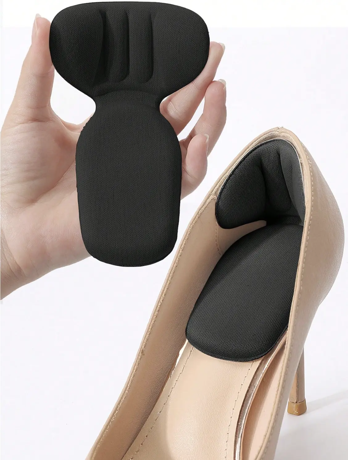1 Pair/2 Pairs Heel Grips Liner Cushions Inserts For Loose Shoes, Heel Pads Snugs For Shoe Too Big Men Women, Filler Improved Shoe Fit And Comfort, Prevent Heel Slip And Blister Plain Basics Cute Plain / Plain Toe