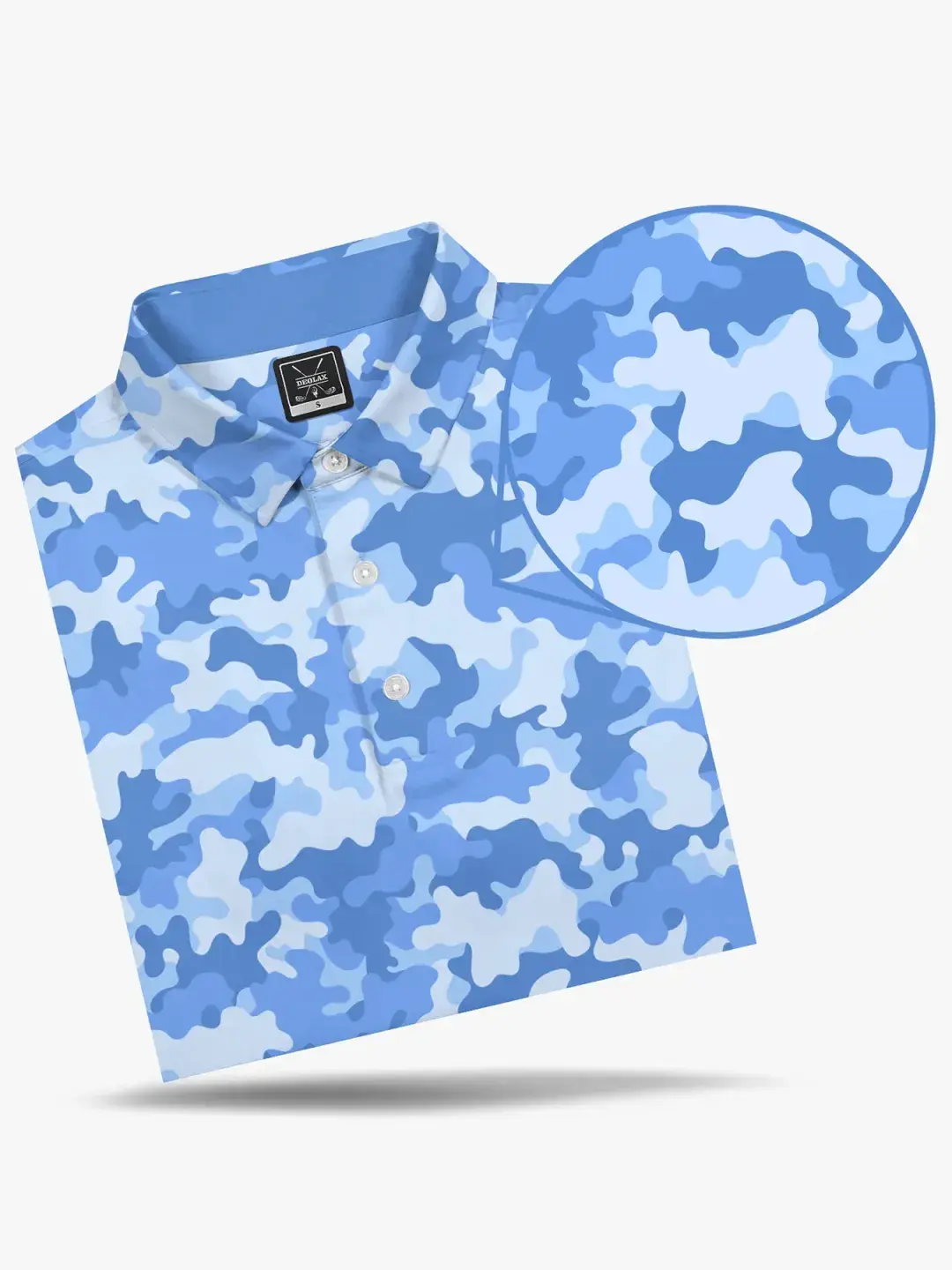 Deolax Polo - Blue/Black Camo Polo - Multi Color Options Performance Polo Menswear Top Outdoor