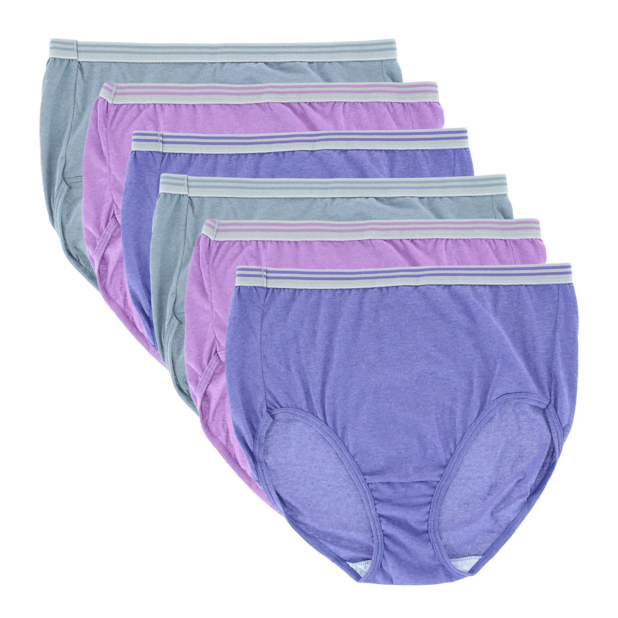 Fruit of the Loom Women's Plus Size Fit For Me Brief Underwear (6 Pack), Briefs