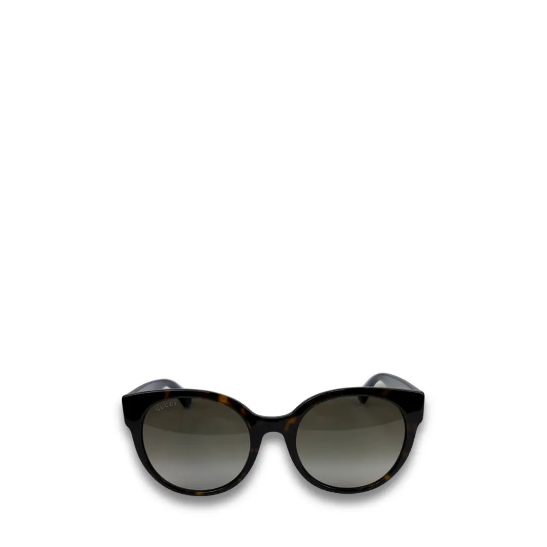 Pre-owned Gucci Round Tortoiseshell Sunglasses