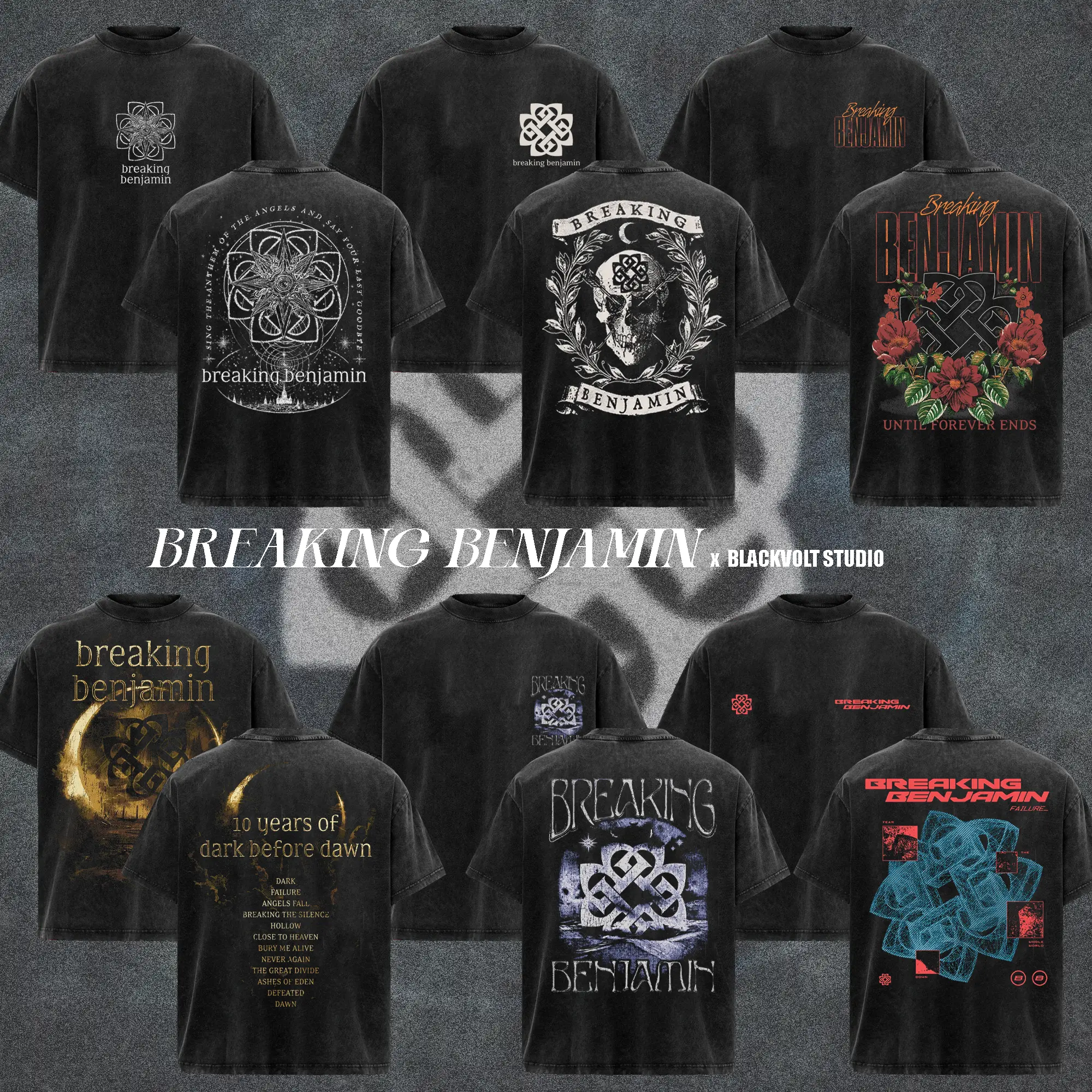 [COLLECTION] Breaking Benjamin Band T-Shirt Collection, Dark Angel Graphic Tee, Retro Post-Grunge Style Shirt, Emotional Alternative Metal Inspired Shirts, Vintage Heavy Cotton Band Tee, Gift for Rock Music Lovers, Alternative Merch for Men & Women