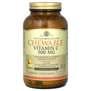 Solgar Chewable Vitamin C, Natural Orange, 500 mg, 90 Chewable Tablets