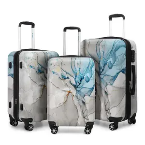 Luggage Sets 3 Piece Expandable Hardside Travel Suitcase Set with Spinner Wheels, TSA Lock, Lightweight ABS+PC, Dimensions 20"/24"/28"