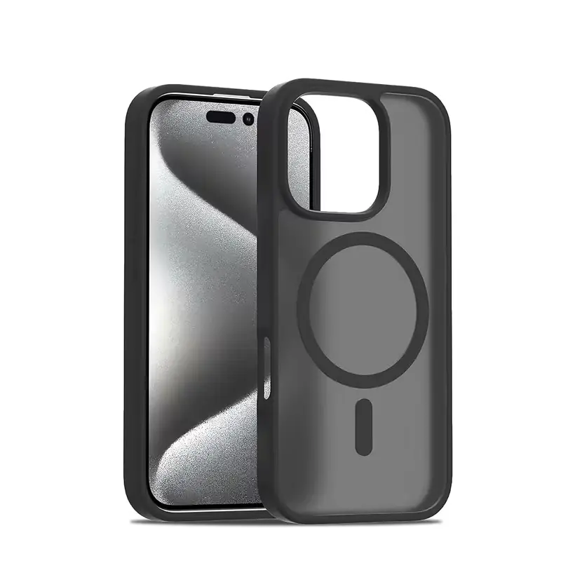 Magnetic for iPhone 17/16/15/14/13/12 series Case  (Compatible with MagSafe)(10 FT Military Grade Drop Protection) Slim Translucent Matte Shockproof Phone Cover