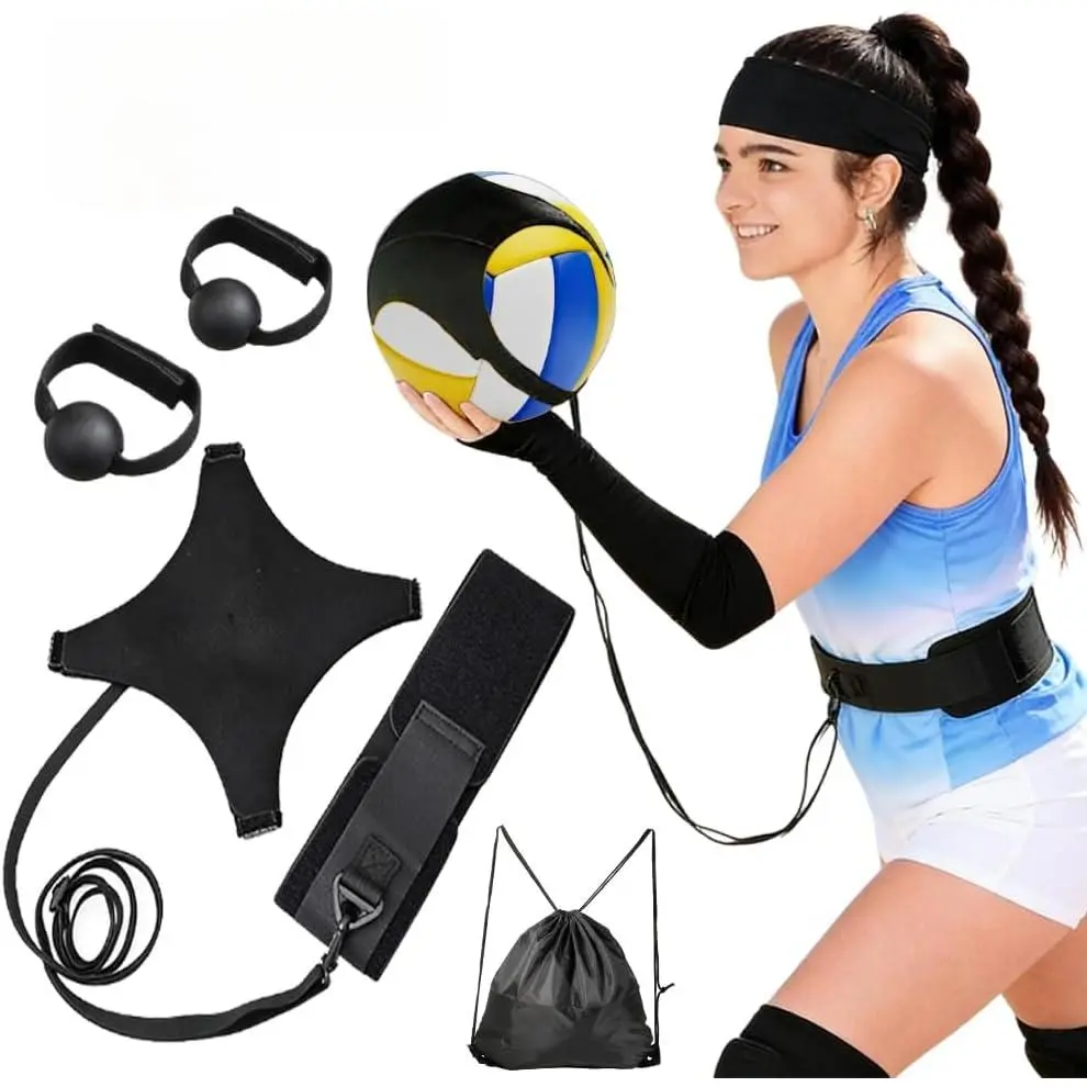 Volleyball Serve Trainer & Rebounder Training Kit – Adjustable Solo Volleyball Trainer for Volleyball Serving Practice and Volleyball Training Equipment for Beginners & Players sportsgear