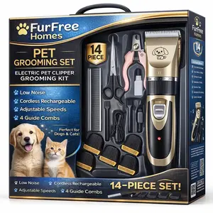 FurFreeHomes™ Professional Pet Clipper Grooming Kit – Rechargeable Low-Noise Hair Trimmer for Dogs & Cats