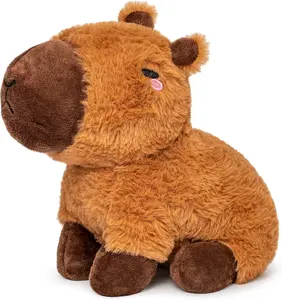Capybara Microwavable & Weighted Stuffed Animals - 1.5 Lbs Unscented Heating Pad for Period Cramps Pain Relief and Anxiety, Cute Capybara Plush Toys Gifts for Women Girls Adults and Kids