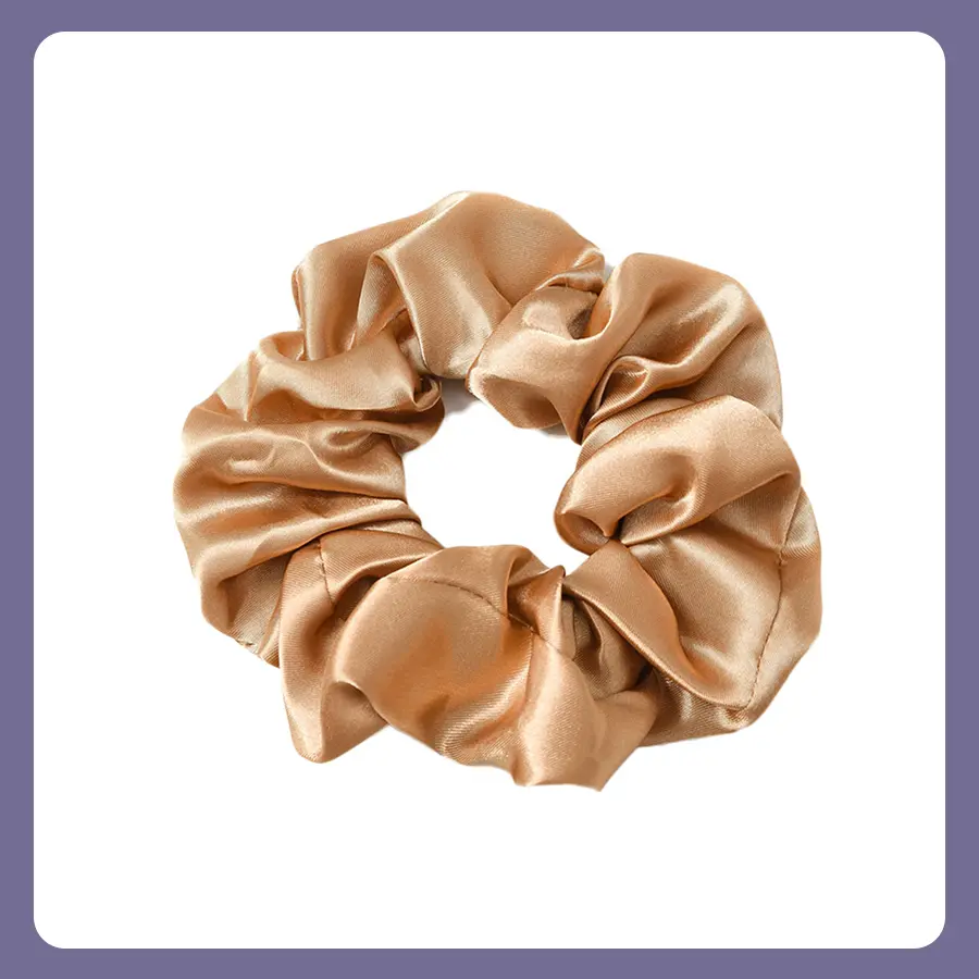 Semuer Soft Silk Satin Scrunchie for Women, 1-Piece Smooth Ponytail Holder for Thick and Thin Hair, Gentle Elastic Hair Tie, Hair Scrunchies Silk