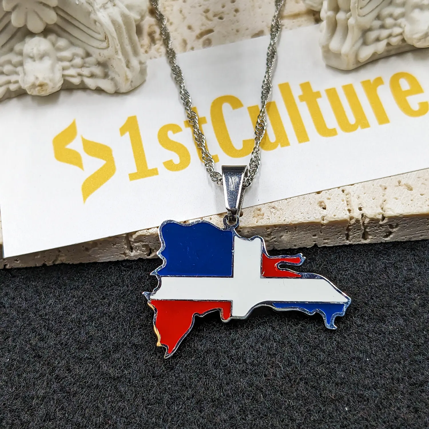Dominican Republic Necklace / Ring Gift Republica Dominicana Jewelry