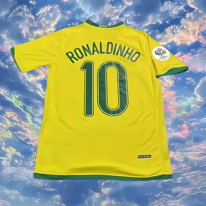 2006 Home Ronaldinho 10 short sleeve Soccer Jerseys