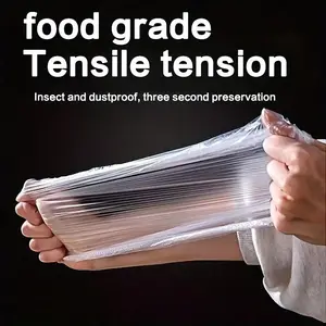 100 pieces of flexible food preservation packaging, retractable transparent lunch box cover, suitable for one-time or multiple use, odourless kitchen cling film, dustproof design, suitable for home, restaurant and picnic 【Available in all seasons】!