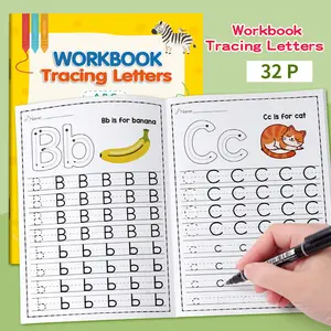 Toddlers Letter Tracing Workbook - 32 Pages ABC Learning & Handwriting Practice for Preschoolers | Learn to Write Letters Easily | School Supplies