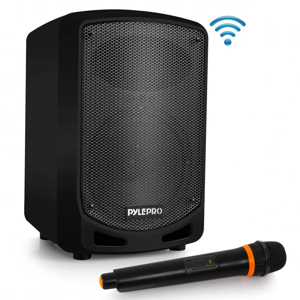 Bluetooth PA Speaker with Wireless Mic | 600W Rechargeable Battery Powered Speaker - Bluetooth Wireless Streaming, USB/SD MP3 Player, AUX Input, LCD Display & Recording Function - Portable Speakers for Home, Outdoor & Events Use
