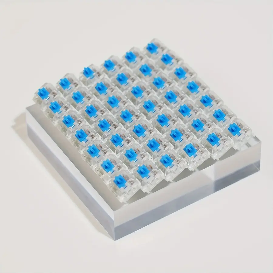 100 Pieces Practical Blue Switches Mechanical Keyboard DIY Hot Swap, Includes Cross Axis Core, Bonus Keycap Puller, Hot Swappable Keyboard