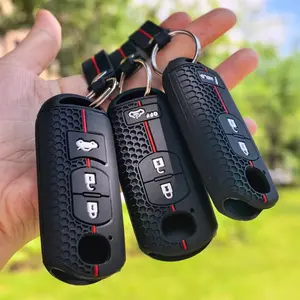 For Mazda 2 3 6 CX-5 CX-3 CX-9 CX-7 MX-5 Silicone Key Case With Keychain Protection Cover Car Key Car Key Accessory