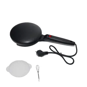 Electric crepe maker with automatic power off, non-stick dipping sauce tray, egg beater, suitable for American home kitchens