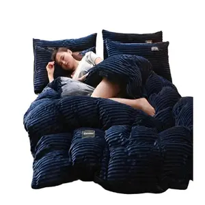 Comfy Coral Velvet Bedding Set