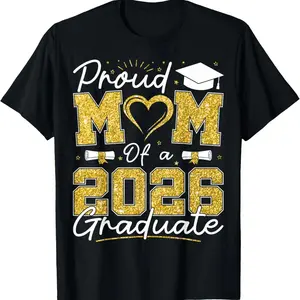 Proud Mom of A 2026 Graduate Senior 2026 Grad Family T-Shirt