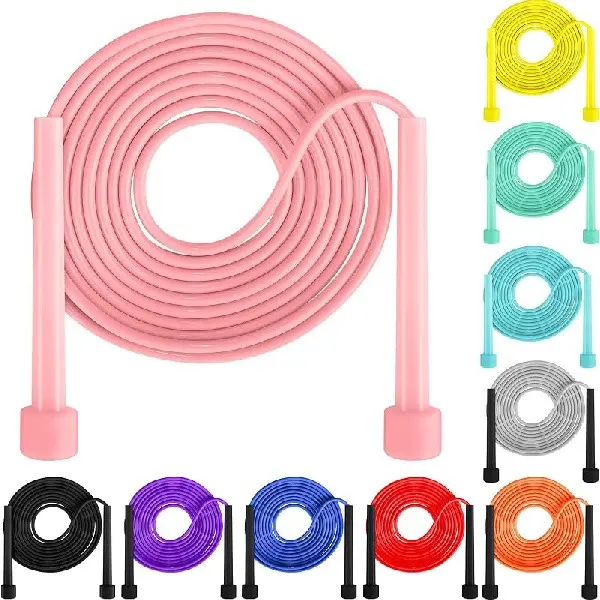 1pcs Skipping Rope, Lightweight Speed Rope, Training Skipping Rope, Competition Skipping Rope, Fitness Skipping Rope, Gym Outdoor Beginner Exercise Rope, Children's Adjustable Skipping Rope, Multi-color Skipping Rope, Bulk Plastic Handle, Light Weight,