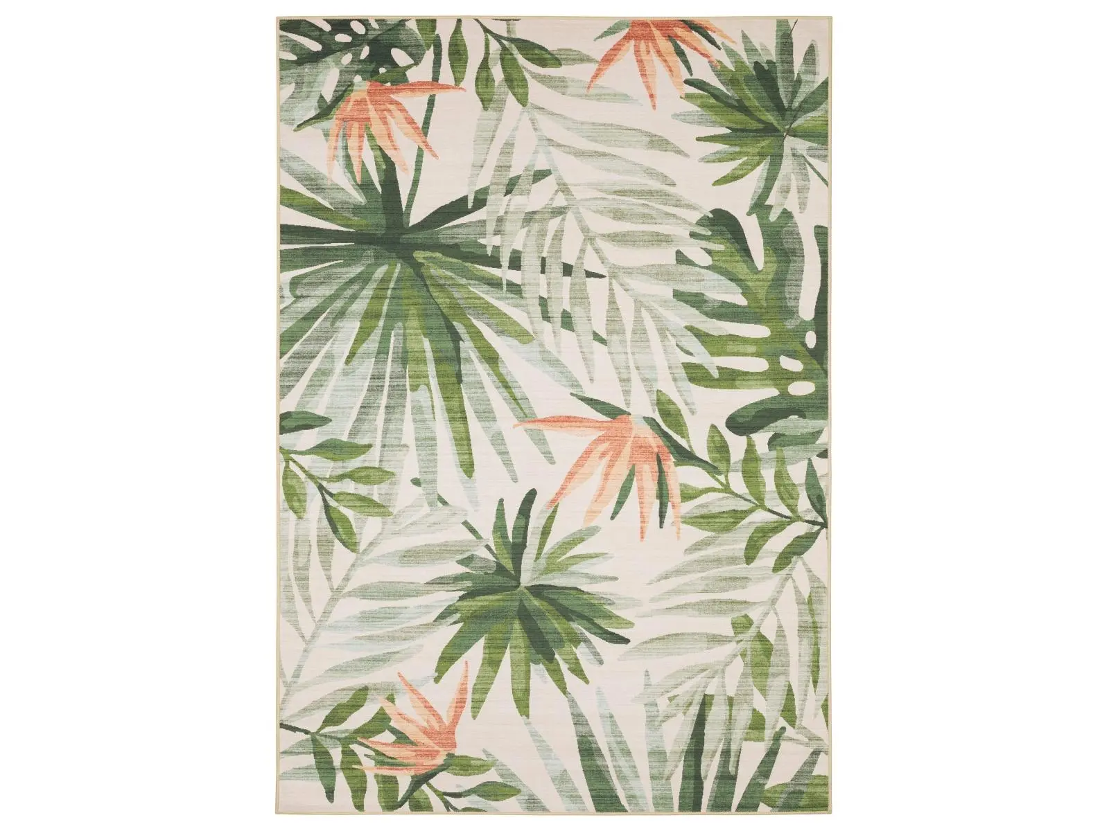 Sphinx by Oriental Weavers FFIJ04107168ST 3 ft. 6 in. x 5 ft. 6 in. Fiji FIJ04 Washable & Outdoor Machine Print Rectangle Area Rug, Beige
